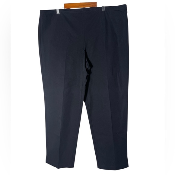Eileen Fisher Pants - EILEEN FISHER 95% Cotton Stretch Slim Leg Side Zip Ankle Pants Black Large